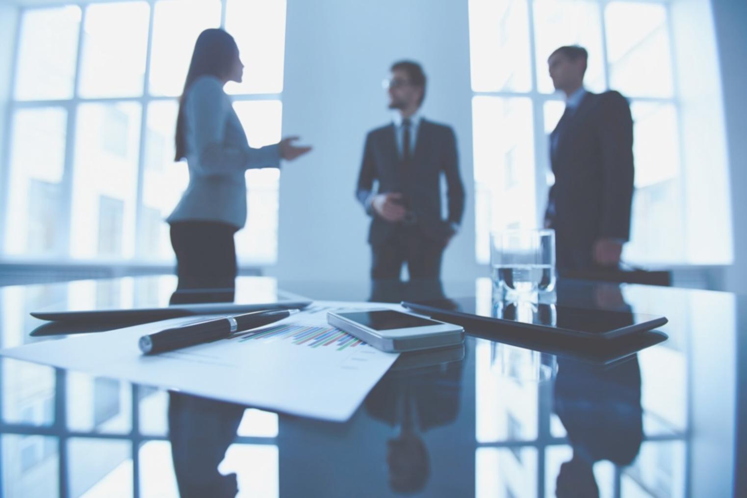 Bureau de consultation financière avec documents d'audit